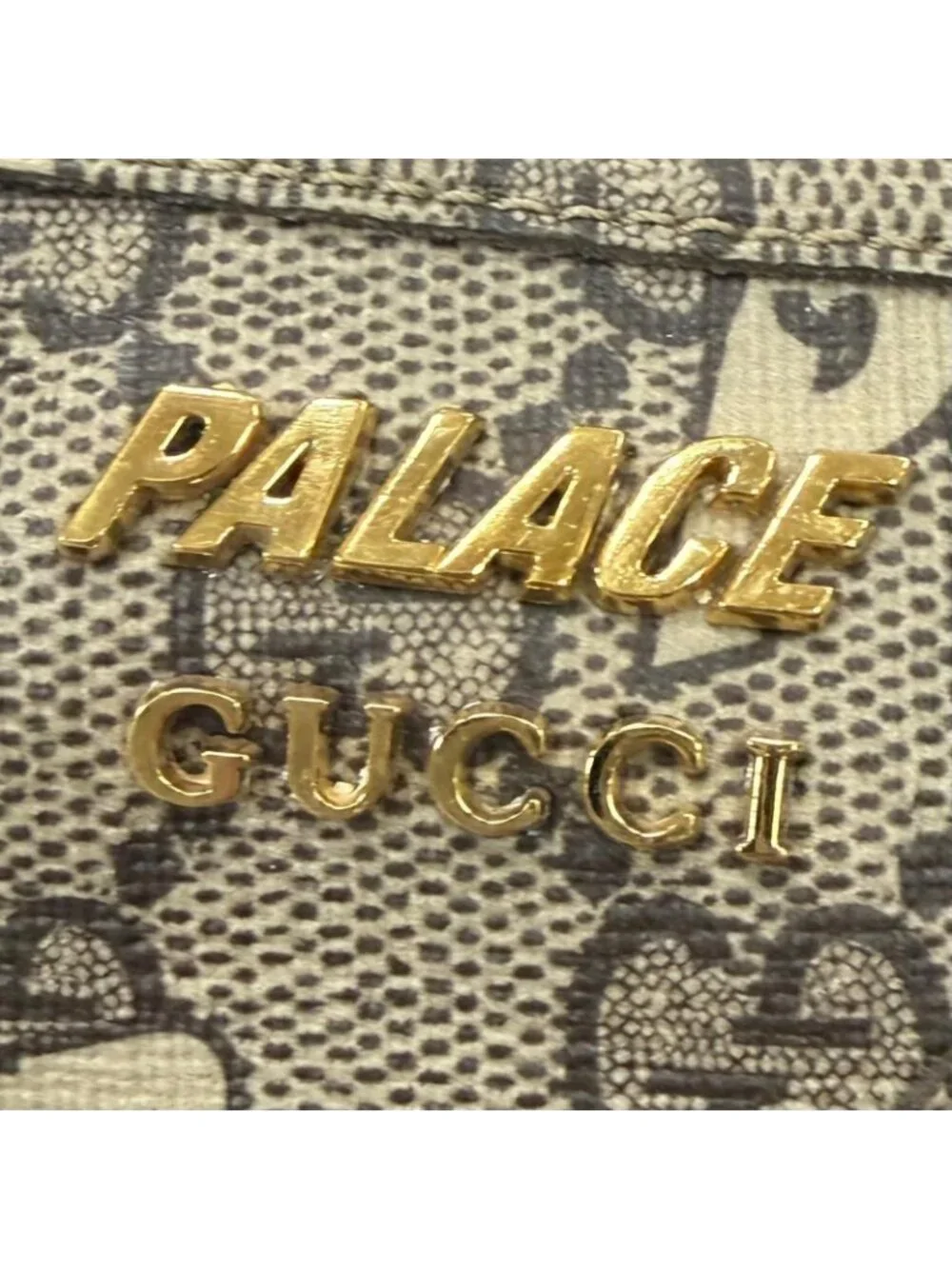 Gucci Palace Web Line GG Supreme Lace-up Low-Top Sneakers Brown Gold
